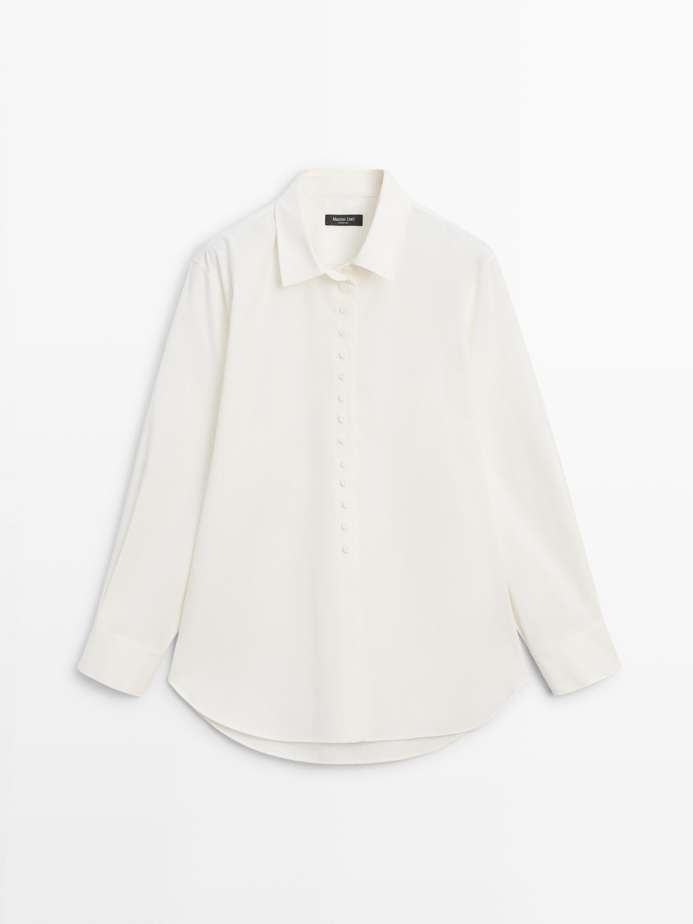 Chemisier boutons fantaisie 100 % coton